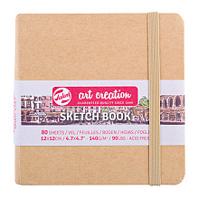 schetsboek talens art creation 80 witte vellen 140gr 120x120mm kraft