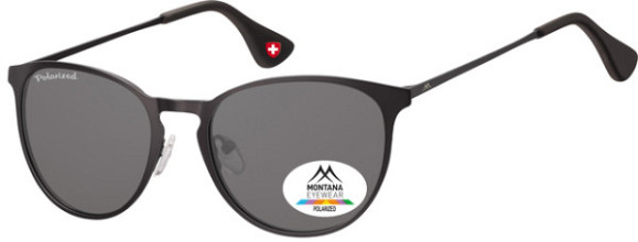 zonnebril montana smoke gepolariseerd rond glas en metalen pootje zw