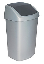 afvalbak curver swing 50 liter zilver