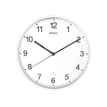 wandklok maul sprint rc 30x5cm kunststof wit wit incl batterij