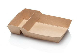snackbak kraft a20 2 vaks 125x95x33mm 100 stuks