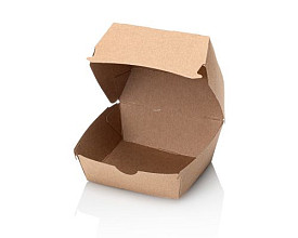 hamburgerbox kraft small 90x90x70mm 100 stuks