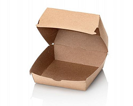 hamburgerbox kraft large 120x120x100mm 100 stuks