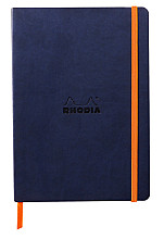 notitieboek rhodia a5 lijn 80 vel 90gr nachtblauw