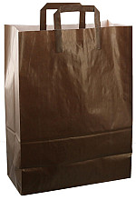 papieren tas 32x15x43cm 50st choco bruin op op