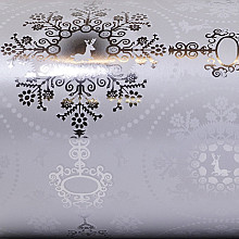 cadeaupapier kerst 30cm dessin k29 barok metallic zilver
