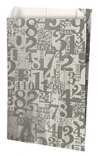 cadeauzakjes 16x8x27cm 250 stuks wit met zilver   cijfers
