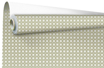cadeaupapier 50cm dessin authentic wit goud