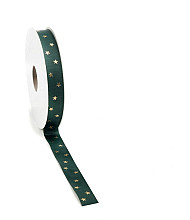 kerst lint classic star ribbon 15mm x 20 meter groen