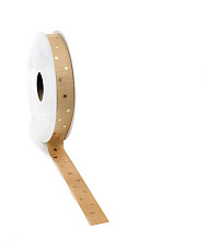 kerst lint classic star ribbon 15mm x 20 meter goud