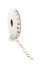 kerst lint cervus 12mm x 15 meter ivoor