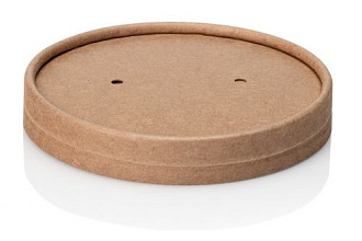 deksel voor kraft paper cup rond 98mm karton 50 stuks