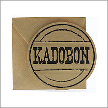 cadeaubon 25 stuks rond 13cm kraft envelop