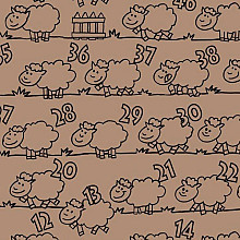 cadeaupapier 50cm des. 1516 schapen tellen