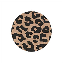 etiket sticker rond 39mm 250 stuks panter print