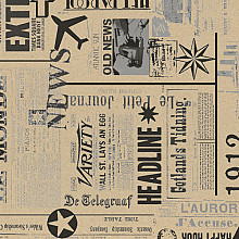 cadeaupapier 30cm k101352 newspaper black silver