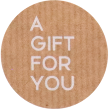 etiket sticker a gift for you 500 stuks zwart koper