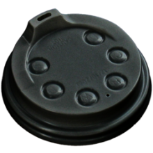 bekerdeksel 70mm plastic 50 stuks zwart voor 180cc kartonnen bekers