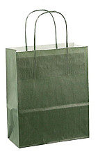 papieren koordtas 18x08x22cm 50st donker groen
