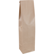 wijnfleszak 1 fles 9.5x9.5x38.5cm seduction kraft  zwart met venster 10 stuks