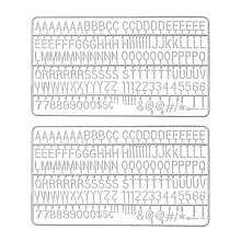 letter set iezzy voor letterbord 2x150 wit