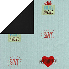 cadeaupapier sint 50cm dessin huisjes in de nacht 200 meter