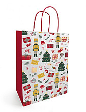 papieren koordtas kerst 23x12x30cm