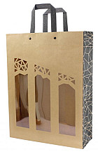 wijnflestas 3 flessen 285 95x385mm authentique 10 stuks 