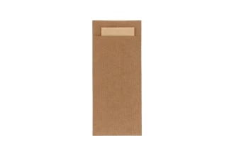 bestekpochet 80x185mm bruin kraft naturel servet 600 stuks