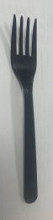 plastic pp vork 18cm herbruikbaar zwart 50 stuks