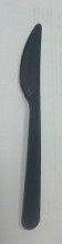 plastic pp mes 19.5cm herbruikbaar zwart 50 stuks