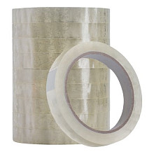 tape 15mm x 66mtr pvc transparant 6 stuks