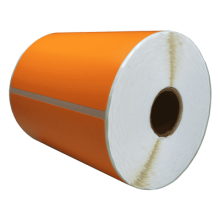 stickers 100x48mm 1000 stuks oranje