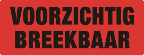 waarschuwingsetiket iezzy voorzichtig breekbaar 130mmx50mm 500 stuks