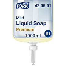 handzeep tork s1 vloeibaar mild geparfurmeerd parelwit 1000ml 420501