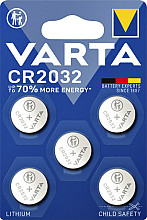 batterij varta knoopcel cr2032 lithium blister 5stuk