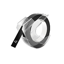 reli ftape dymo embossing plastic 9mm wit op zwart