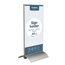kaarthouder europel t standaard 1 3 a4 staand acryl aluminium