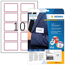 naambadge etiket herma 4405 80x50mm wit rood 200 stuks