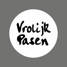 etiket sticker pasen wit zwart vrolijk pasen 500 stuks