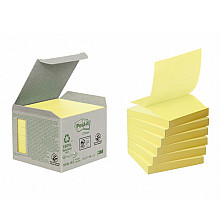 memoblok post it z note r330 1b recycled 76x76mm canary yellow 6 stuks
