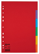 tabbladen esselte economy a4 6 delig karton 11 rings assorti
