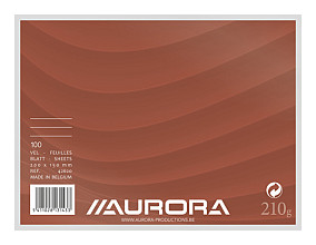 systeemkaart aurora 200x150mm lijn met rode koplijn 210gr wit 100 vel