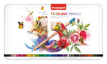 kleurpotloden bruynzeel expression assorti blik 72 stuks