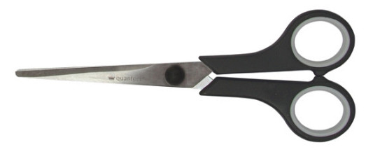 schaar quantore 170mm soft grip zwart