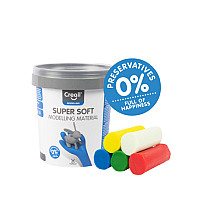 klei creall supersoft rood blauw groen geel wit 450gr