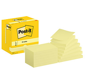 memoblok post it z note r350 76x127mm geel 12 stuks