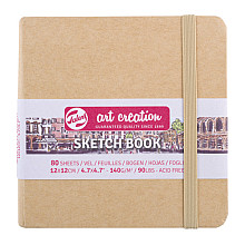 schetsboek talens art creation 80 witte vellen 140gr 120x120mm kraft