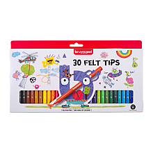 viltstift bruynzeel kids set 30 kleuren