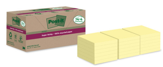 memoblok post it 654 rss12cy 76x76mm geel 14 4 gratis